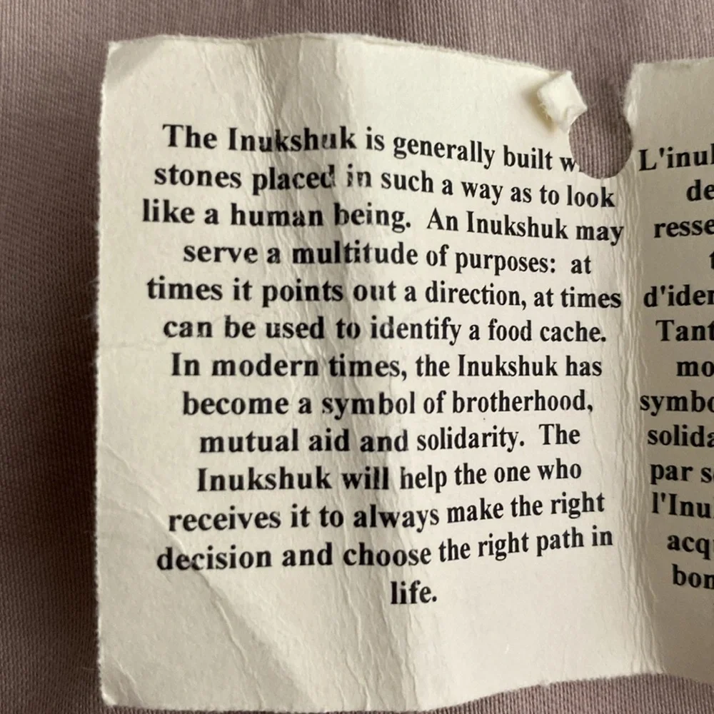 Inukshuk, Natural Stone Sculpture (symbolizes the survival of the Inuit people) - Picture 10 of 11